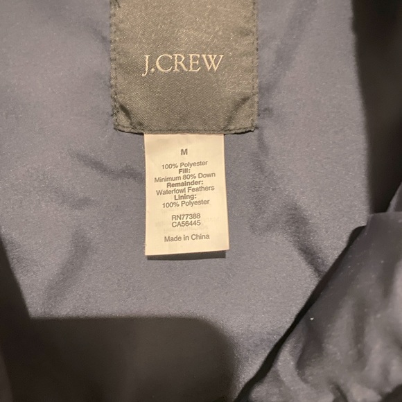 J. Crew navy down vest, size medium. - Picture 2 of 2